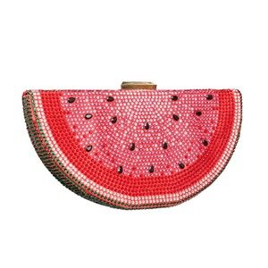 Urban Expressions Rhinestone encrusted Pink and Green Watermelon Clutch